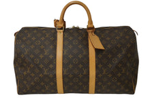 画像をギャラリービューアに読み込む, LOUIS VUITTON ルイヴィトン モノグラム キーポル50 ボストンバッグ ブラウン M41426 旅行バッグ ロゴ 良品 中古 62318