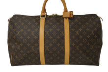 画像をギャラリービューアに読み込む, LOUIS VUITTON ルイヴィトン モノグラム キーポル50 ボストンバッグ ブラウン M41426 旅行バッグ ロゴ 良品 中古 62318