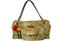 画像をギャラリービューアに読み込む, LOUIS VUITTON ルイヴィトン モノグラモフラージュ リス ボストンバッグ カーキ 村上隆 デニム 08AW M95771 良品 中古 62327