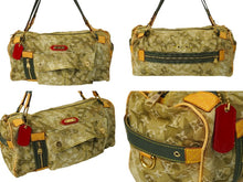 画像をギャラリービューアに読み込む, LOUIS VUITTON ルイヴィトン モノグラモフラージュ リス ボストンバッグ カーキ 村上隆 デニム 08AW M95771 良品 中古 62327