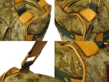 画像をギャラリービューアに読み込む, LOUIS VUITTON ルイヴィトン モノグラモフラージュ リス ボストンバッグ カーキ 村上隆 デニム 08AW M95771 良品 中古 62327