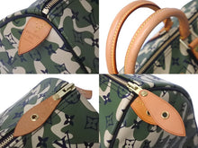 画像をギャラリービューアに読み込む, 新品同様 ルイ ヴィトン LOUIS VUITTON モノグラム フラージュ スピーディ 35 バッグ カモフラ グリーン M95773 村上隆 中古 62332