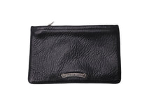 画像をギャラリービューアに読み込む, CHROME HEARTS クロムハーツ ポーチ ダガージップ ジッパーチェンジパース シルバー925 レザー ブラック 美品 中古 62340