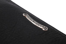 画像をギャラリービューアに読み込む, CHROME HEARTS クロムハーツ ポーチ ダガージップ ジッパーチェンジパース シルバー925 レザー ブラック 美品 中古 62340