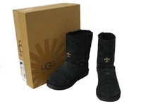 画像をギャラリービューアに読み込む, CHROME HEARTS クロムハーツ UGG アグ クラシック ショート ムートンブーツ BSフレア サイズ24 シルバー925 美品 中古 62344