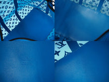 画像をギャラリービューアに読み込む, 極美品 LOUIS VUITTON ルイヴィトン モノグラム キーポル トリアングル 50 ボストンバッグ メッシュ ブルー M45048 中古 62354