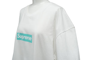 新品同様 Supreme シュプリーム Tiffany&Co.Box Logo Tee 21AW SUP-FW21-269 XLサイズ ボックスロゴ Tシャツ コットン ホワイト 中古 62362