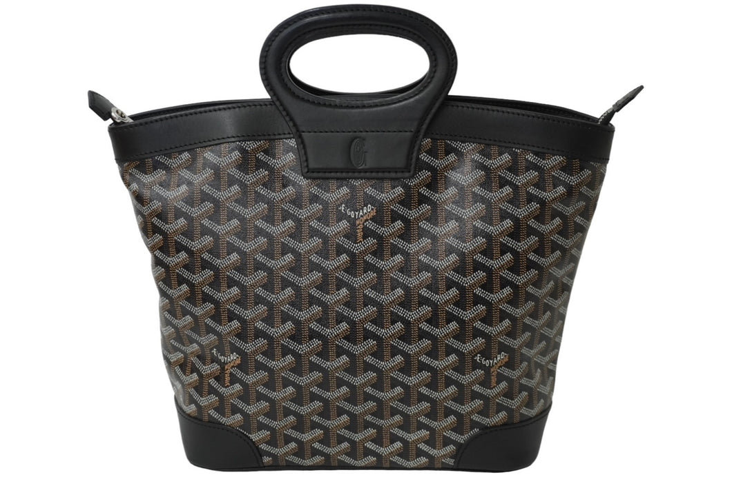 GOYARD ゴヤール ベルーガ PM ハンドバッグ PVCコーティングキャンバス ブラック シルバー金具 美品 中古 62391