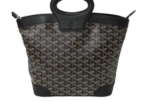 GOYARD ゴヤール ベルーガ PM ハンドバッグ PVCコーティングキャンバス ブラック シルバー金具 美品 中古 62391