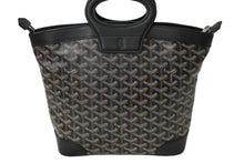 Load image into Gallery viewer, GOYARD ゴヤール ベルーガ PM ハンドバッグ PVCコーティングキャンバス ブラック シルバー金具 美品 中古 62391