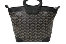 Load image into Gallery viewer, GOYARD ゴヤール ベルーガ PM ハンドバッグ PVCコーティングキャンバス ブラック シルバー金具 美品 中古 4c061816