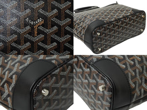 GOYARD ゴヤール ベルーガ PM ハンドバッグ PVCコーティングキャンバス ブラック シルバー金具 美品 中古 62391