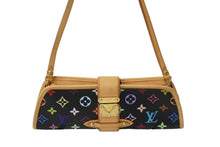 画像をギャラリービューアに読み込む, 極美品 LOUIS VUITTON ルイヴィトン 村上隆 シャーリー M40050 モノグラムマルチ ブラック ゴールド金具 中古 62393