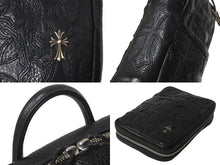 画像をギャラリービューアに読み込む, 未使用 CHROME HEARTS クロムハーツ ハンドバッグ EVERYDAY CARRY L エブリデイ レザー シルバー925 中古 62396