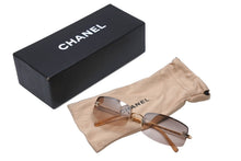画像をギャラリービューアに読み込む, CHANEL シャネル サングラス 56□16 130 4093-B C.125/8Z ココマーク グラデーション ラインストーン ブラウン 美品 中古 62403