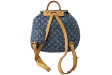 画像をギャラリービューアに読み込む, LOUIS VUITTON ルイヴィトン サックアドGM リュック・バックパック M95056 モノグラムデニム ブルー ゴールド金具 美品 中古 62408