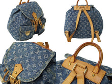 画像をギャラリービューアに読み込む, LOUIS VUITTON ルイヴィトン サックアドGM リュック・バックパック M95056 モノグラムデニム ブルー ゴールド金具 美品 中古 62408