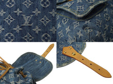 画像をギャラリービューアに読み込む, LOUIS VUITTON ルイヴィトン サックアドGM リュック・バックパック M95056 モノグラムデニム ブルー ゴールド金具 美品 中古 62408