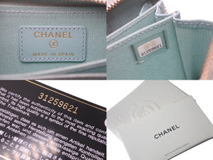 CHANEL シャネル コインケース カードケース ココマーク 31番台 キャビアスキン ターコイズブルー ゴールド金具 美品 中古 62417 –  Casanova Vintage