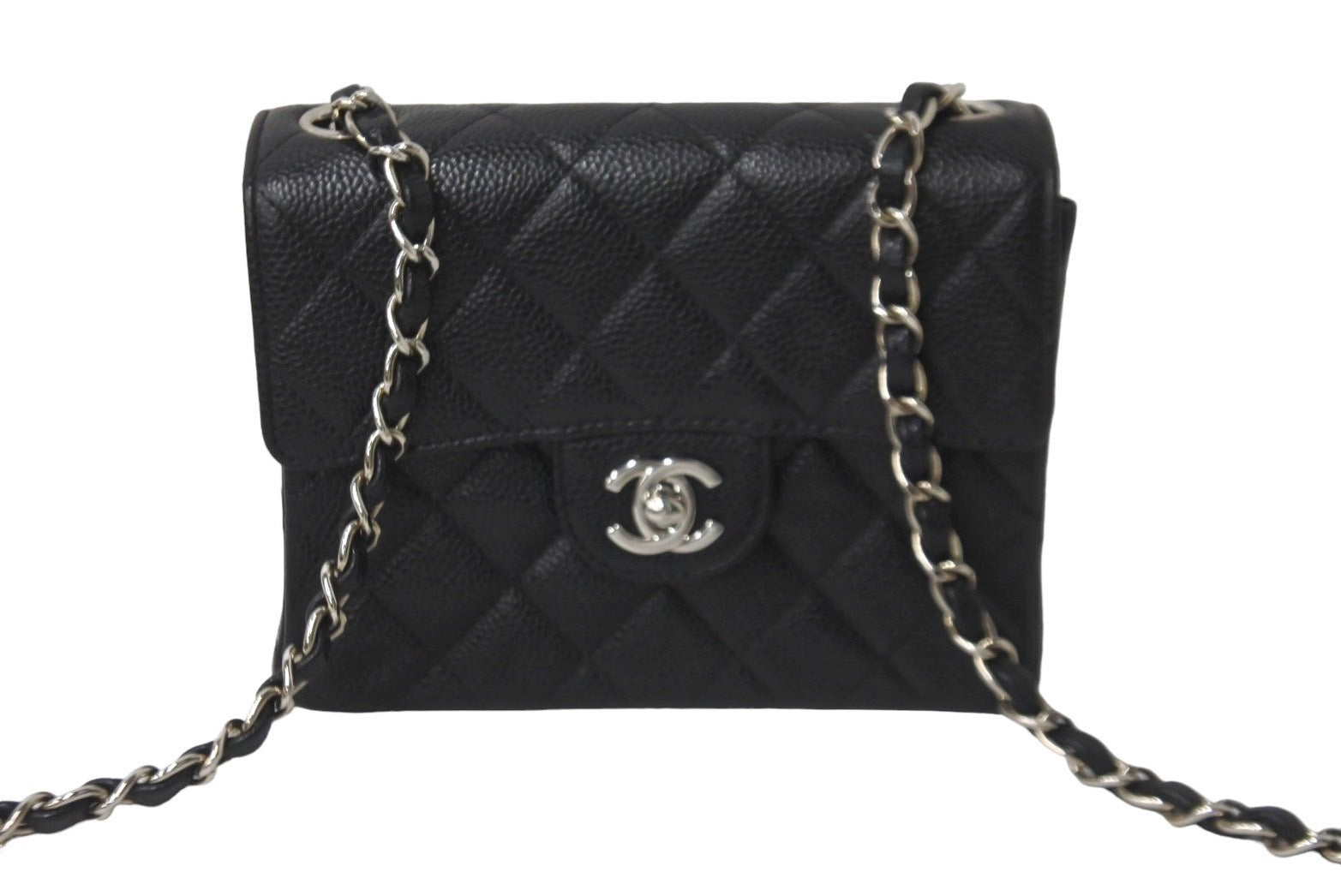 極美品 CHANEL シャネル ミニマトラッセ チェーンショルダーバッグ ココマーク 6番台 キャビアスキン ブラック シルバー 中古 62420 –  Casanova Vintage