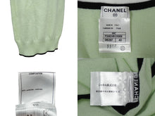 Load image into Gallery viewer, 極美品 CHANEL シャネル ノースリブ ワンピース P34614K01068 09C 2009年 サイズ 40 カシミヤ グリーン ブルー 中古 62426