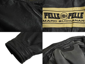 pellepelle ペレペレ レザージャケット ビックシルエット MB2687 レザー ブラック 良品 中古 62447