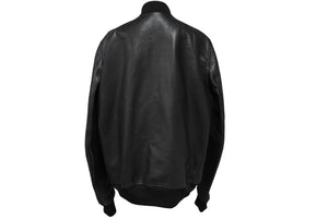 Rick Owens リックオウエンス 16SS レザーボンバージャケット RU16S3775-LCW ブラック サイズ52 美品 中古 62450