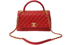 Load image into Gallery viewer, CHANEL シャネル ココハンドルXS 2WAYハンドバッグ ココマーク A92990 24番台 2017年 キャビアスキン レッド 美品 中古 62467