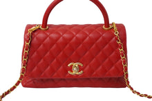 Load image into Gallery viewer, CHANEL シャネル ココハンドルXS 2WAYハンドバッグ ココマーク A92990 24番台 2017年 キャビアスキン レッド 美品 中古 62467