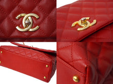 Load image into Gallery viewer, CHANEL シャネル ココハンドルXS 2WAYハンドバッグ ココマーク A92990 24番台 2017年 キャビアスキン レッド 美品 中古 62467