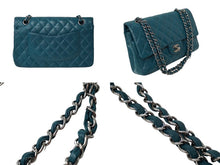 画像をギャラリービューアに読み込む, CHANEL マトラッセWフラップチェーンショルダー 15番台 25cm ショルダーバッグ グリーン×シルバー金具 ラムスキン 美品 中古 62468