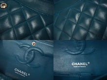 画像をギャラリービューアに読み込む, CHANEL マトラッセWフラップチェーンショルダー 15番台 25cm ショルダーバッグ グリーン×シルバー金具 ラムスキン 美品 中古 62468