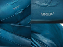 画像をギャラリービューアに読み込む, CHANEL マトラッセWフラップチェーンショルダー 15番台 25cm ショルダーバッグ グリーン×シルバー金具 ラムスキン 美品 中古 62468