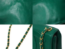 Load image into Gallery viewer, CHANEL シャネル チェーンショルダーバッグ ココマーク ヴィンテージ 0番台 ラムスキン グリーン ゴールド金具 美品 中古 62469