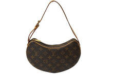 画像をギャラリービューアに読み込む, LOUIS VUITTON ルイヴィトン ハンドバッグ M51510PM ポシェット クロワッサン モノグラム ブラウン ゴールド 美品 中古 62475