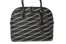 画像をギャラリービューアに読み込む, 極美品 BALENCIAGA バレンシアガ ハンドバッグ ヴィル トップハンドル ストラップ欠品 ロゴプリント ブラック グレー 中古 62481