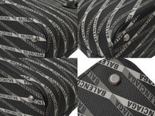 画像をギャラリービューアに読み込む, 極美品 BALENCIAGA バレンシアガ ハンドバッグ ヴィル トップハンドル ストラップ欠品 ロゴプリント ブラック グレー 中古 62481