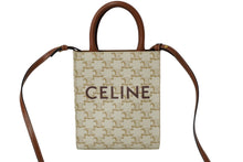 画像をギャラリービューアに読み込む, 極美品 CELINE セリーヌ 2WAYショルダーバッグ ミニ バーティカルカバ トリオンフ 194372BZK.04LU ホワイト ブラウン 中古 62482