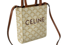 Load image into Gallery viewer, 極美品 CELINE セリーヌ 2WAYショルダーバッグ ミニ バーティカルカバ トリオンフ 194372BZK.04LU ホワイト ブラウン 中古 62482