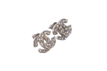 Load image into Gallery viewer, CHANEL シャネル ココマーク ラインストーン ピアス 03A シルバー ロゴ ジュエリー アクセサリー 小物 美品 中古 62492
