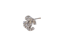Load image into Gallery viewer, CHANEL シャネル ココマーク ラインストーン ピアス 03A シルバー ロゴ ジュエリー アクセサリー 小物 美品 中古 62492