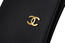 画像をギャラリービューアに読み込む, CHANEL シャネル 手帳カバー ココマーク 5番台 1998年 ブラック ゴールド金具 レザー 美品 中古 62494