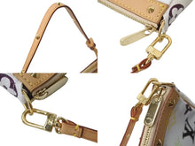 画像をギャラリービューアに読み込む, 新品同様 LOUIS VUITTON ルイヴィトン 村上隆 ホワイト ポシェットアクセソワール マルチカラー M92649 中古 62503