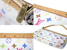 画像をギャラリービューアに読み込む, 新品同様 LOUIS VUITTON ルイヴィトン 村上隆 ホワイト ポシェットアクセソワール マルチカラー M92649 中古 62503