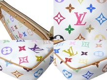 画像をギャラリービューアに読み込む, 新品同様 LOUIS VUITTON ルイヴィトン 村上隆 ホワイト ポシェットアクセソワール マルチカラー M92649 中古 62503
