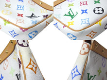 画像をギャラリービューアに読み込む, 新品同様 LOUIS VUITTON ルイヴィトン 村上隆 ホワイト ポシェットアクセソワール マルチカラー M92649 中古 62503