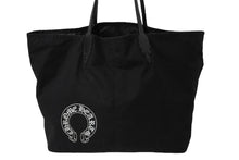 画像をギャラリービューアに読み込む, CHROME HEARTS クロムハーツ ルシール トートバッグ キャンバス ダガー ロゴプリント ブラック シルバー925 美品 中古 62517