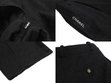 画像をギャラリービューアに読み込む, CHANEL シャネル サイドリボンパンツ リボンテープ ロゴ ココマークボタン サイズ36 ブラック 美品 中古 62531