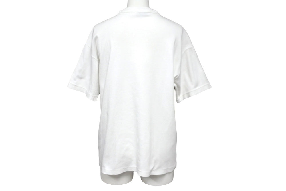 CHANEL シャネル ココマーク リボンプリント 半袖Ｔシャツ ホワイト ブラック 品質タグなし 美品 中古 62533