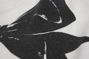 CHANEL Coco Mark Ribbon Print Short Sleeve T-shirt White Black No Quality Tag Good Condition Used 62533